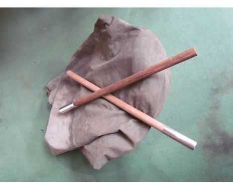 A WWII 1945 dated US Army pup tent with poles, canvas case