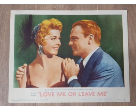 LITHOGRAPH LOBBY CARD OF JAMES CAGNEY/DORIS DAY IN LOVE ME OR LEAVE ME 28 X 35.5CM