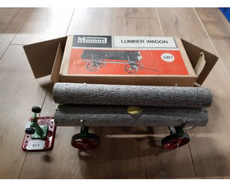 MAMOD TRACTION ENGINE AND A BOXED LUMBER WAGON LW1