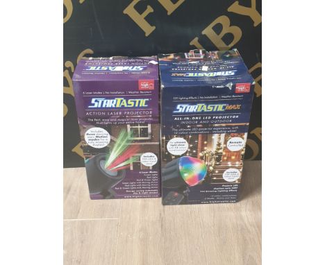 STARTASTIC MAX ALL IN ONE LED PROJECTOR TOGETHER WITH STARTASTIC ACTION LASER PROJECTOR BOTH STILL BOXED