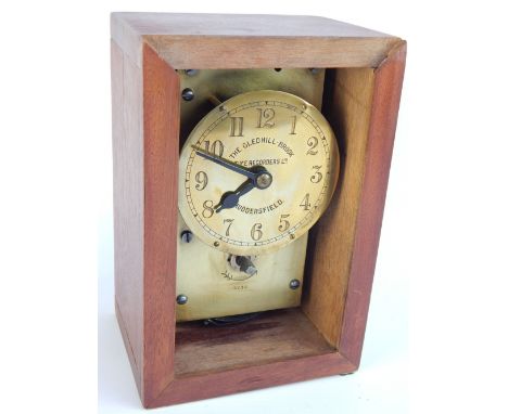 Early / mid 20th century, The Gledhill-Brook time recorder, oak cased, brass dial with engraved Roman numerals, 25cm h, 16.5c