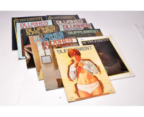 Adult vintage glamour book / magazine group comprising 11 issues of  Blushes Supplement. Issues 2 through to 13.