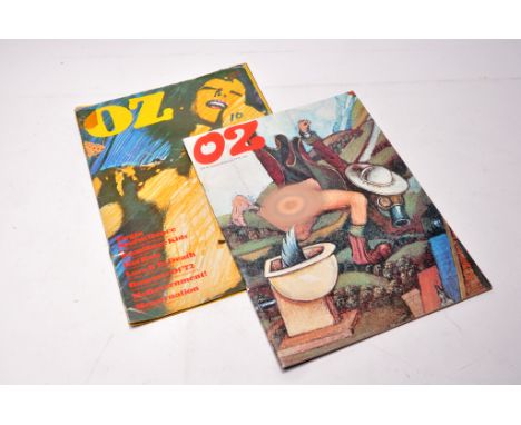 Adult vintage glamour book / magazine group comprising 2 issues of Oz.