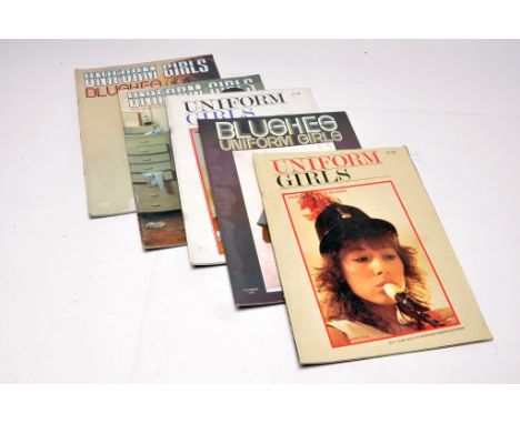 Adult vintage glamour book / magazine group comprising 5 issues of  Blushes Uniform Girls. Issues 1, 2, 6, 8 and 9.