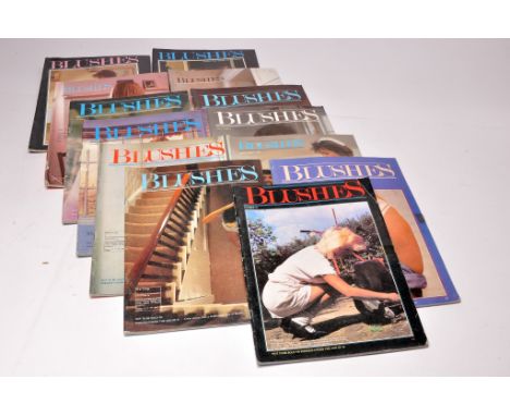 Adult vintage glamour book / magazine group comprising 13 issues of  Blushes. Speciality material. Issues 13 through to 37.