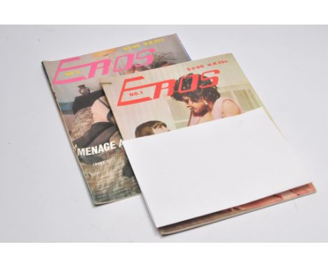 Adult vintage glamour books / magazines comprising 2 issues of 'EROS. Vol 1, issues 1 and 2. (2)