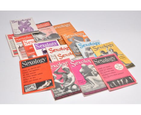 Adult vintage glamour books / magazines comprising 16 issues of 1950's - 1960's publication, 'Sexology'. (16)