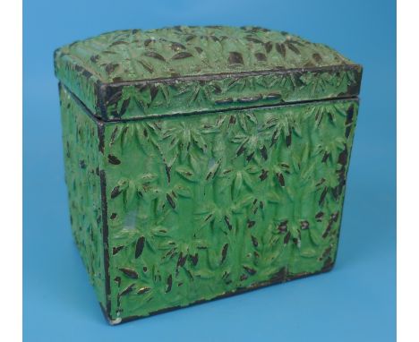 Early Aesthetic bamboo effect tea caddy