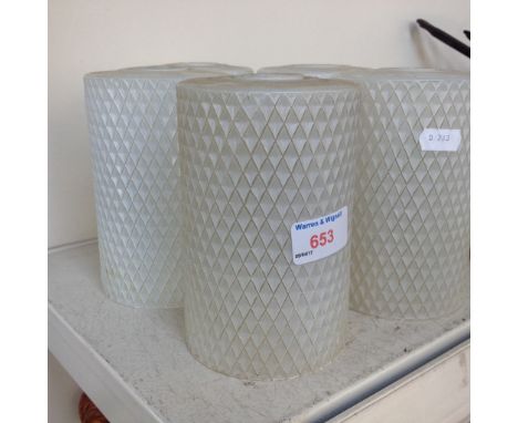 FIVE RETRO GLASS LIGHT SHADES H15CM       G5