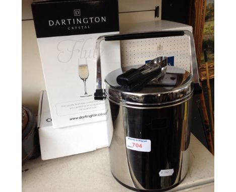 DARTINGTON AND CAITHNESS BOXED GLASS, CAR MOVIE PLAYER AND ICE BUCKET      H3