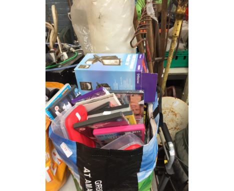 BAG OF DVDs SECURITY LIGHT, MODEL CAR, COSTUME JEWELLERY