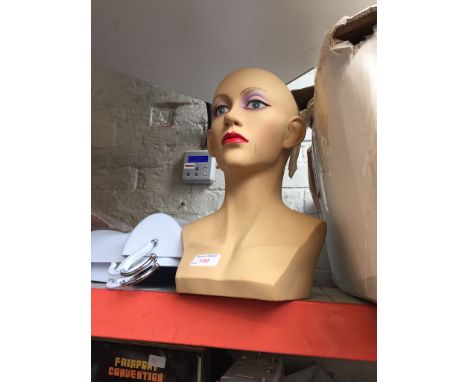 MANNEQUIN BUST AND HANGERS