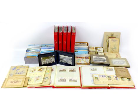 A large quantity of vintage and later postcards and cigarette cards, including British and European postcards, a large number