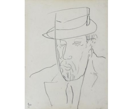 Jean Shepeard (British, 1904-1989): pencil portrait of the sculptor Frank Dobson (1886-1963), signed with later title, with f