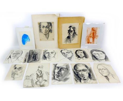 Jean Shepeard (British, 1904-1989): a collection of over thirty sketches, mostly portraits of women, most signed, a/f, includ