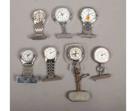Seven nurses watches to include Timex, Sekonda, Disney etc.