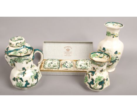 A collection of Masons ceramics in The Chartreuse style to include jug, vases, trinket dishes etc.