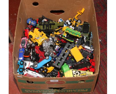 A box of Diecast vehicles to include Corgi, Welly, Matchbox etc.