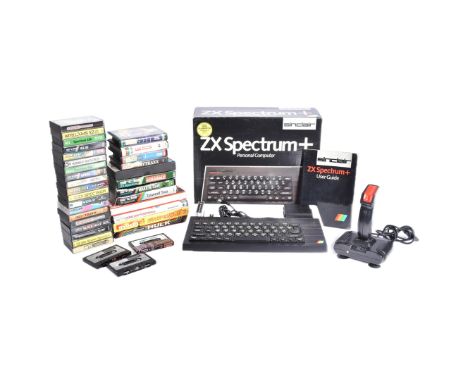 Retro Gaming -&nbsp;a vintage 1980s Sinclair ZX Spectrum gaming console, joystick and a quantity of original cassette games t
