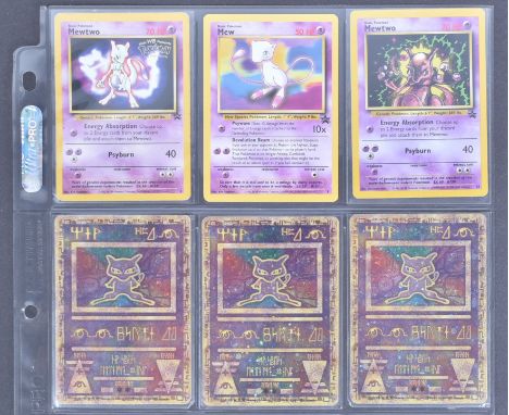 Pokemon Trading Card Game - a collection of WOTC Wizards of the Coast Black Star Promo Mewtwo and Mew cards to comprise of; x