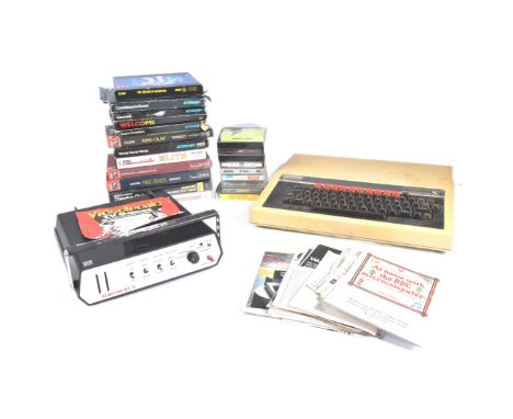 Retro Gaming - a vintage 1980s&nbsp;British Broadcasting Corporation Microcomputer System /&nbsp;BBC Micro along with an earl