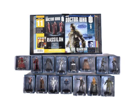Doctor Who - a complete run of the first x15 Eaglemoss Doctor Who collectible resin action figures with accompanying magazine