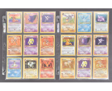 Pokemon Trading Card Game - a very near complete set of 62/62 WOTC Wizards of the Coast Fossil Set to include iconic cards su