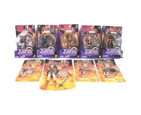 Xena &amp; Hercules - a collection of x9 Toybiz made Xena The Warrior Princess and Hercules action figures to include; Harem 