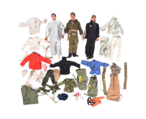 Action Man - a collection of three original vintage Action Man figures, all with partial uniform, comprising of one Eagle Eye