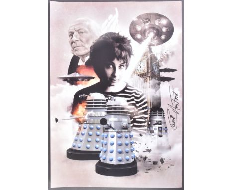 Doctor Who - Carole Ann Ford (Susan) - The Daleks - autographed 16x12" colour artwork poster print from the First Doctor seri