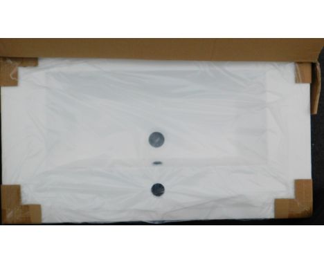 A Symple Stuff 800mm white resin inset basin, RRP £26.99.