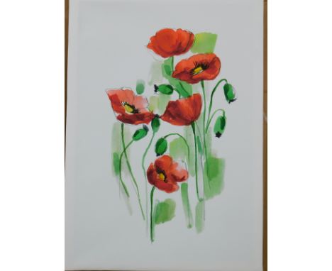 An East Urban Home 'Poppies in Bloom Flowers' print on canvas, RRP £22.99.