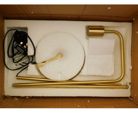 A George Oliver Presley brass arched floor lamp, 146cm high, RRP £42.99.