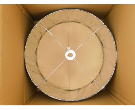 A Brayden Studio polysilk black drum lamp shade, 55cm diameter, RRP £66.99.