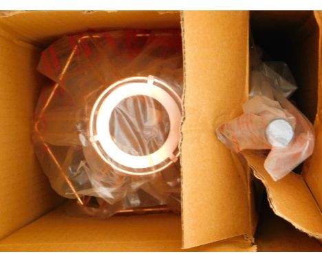 A Zipcode Design Lineare copper effect pendant lamp, RRP £57.99.