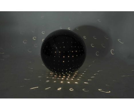 Bill Culbert (New Zealand, 1935-2019), 'Cubic Projections', 1968, exhibited by the Lisson Gallery, a plastic ball with pinhol