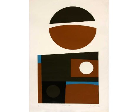 *Anthony Connolly (contemporary) 'Blue Axis', 1966 and 'Automaton', 1964 Two, screenprints, signed titled and numbered 77 x 5