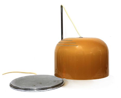 A Joe Colombo lamp , with a buff-coloured shade, 50cm high 34cm diameter
