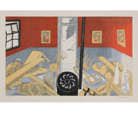 *Edward Bawden (1903-1989) 'Dunkirk' Colour lithograph, signed and titled in pencil image 36.5 x 58cm *Artist's Resale Right 