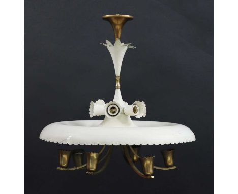 An Italian two-tier hanging light, 64cm high