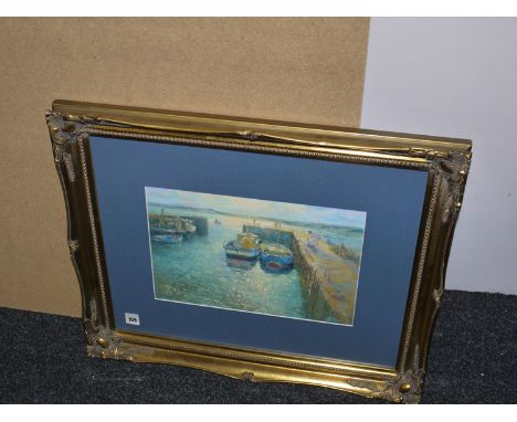 A limited edition colour print - "Beadnell Bay", after Walter Holmes with certificate of authenticity, numbered 1/200.