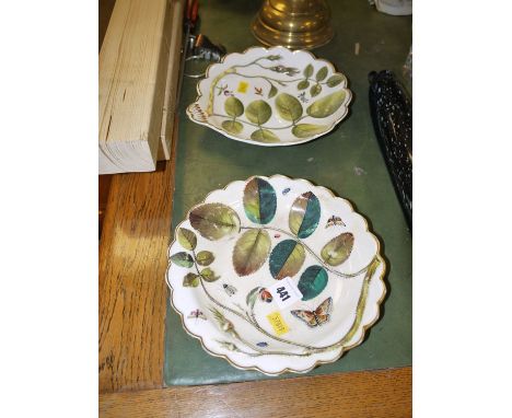 A Chamberlain Worcester 'Blind Earl' plate; together with a Royal Worcester plate.