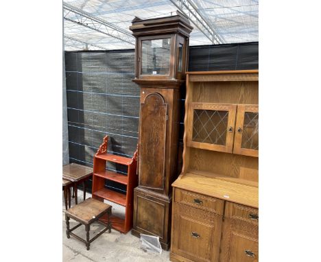 A 19TH CENTURY WALNUT LONGCASE CLOCK CASE 