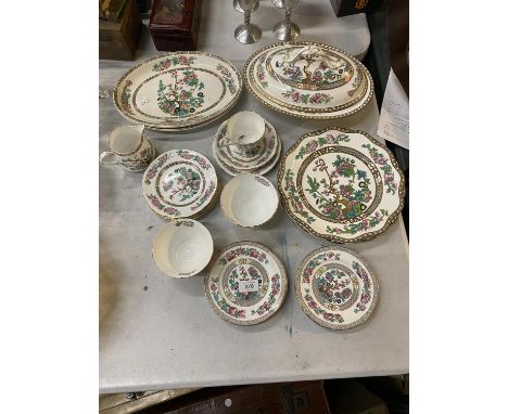 A COLLECTION OF 'TEA TREE' CERAMICS AND CHINA INCLUDING TUREEN, PLATES, BOWLS, JUG, ETC 