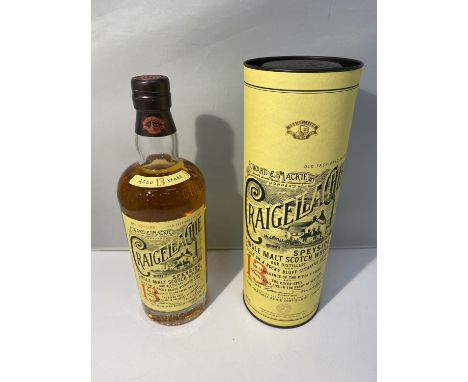 A 70CL BOTTLE OF CRAIGELLACHIE 13 YEAR AGED SINGLE MALT SCOTCH WHISKY IN TUBING, 46% VOL 