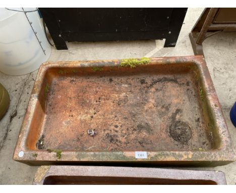 A VINTAGE SALT GLAZED TROUGH/PLANTER 