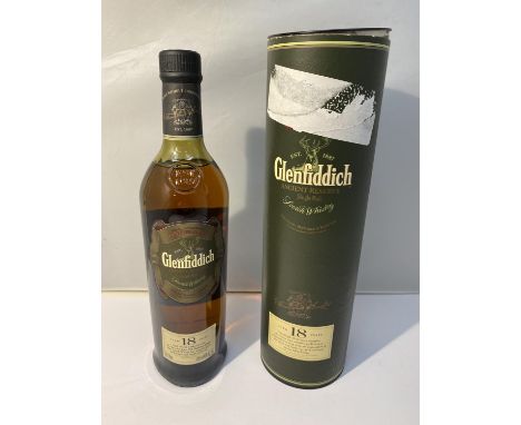 A 70CL BOTTLE OF 40%VOL GLENFIDDICH AGED 18 YEARS ANCIENT RESERVE SINGLE MALT SCOTCH WHISKY WITH ORIGINAL BOX 