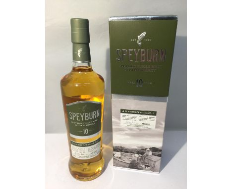 A 70CL BOTTLE OF SPEYBURN SPEYSIDE SINGLE MALT SCOTCH WHISKY 10 YEARS AGED 40% VOL. PROCEEDS TO GO TO EAST CHESHIRE HOSPICE 