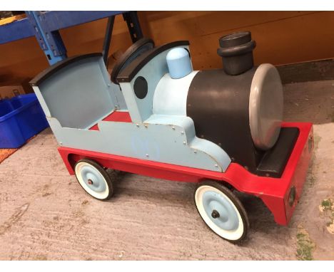 A THOMAS THE TANK ENGINE STYLE METAL PEDAL TRAIN 