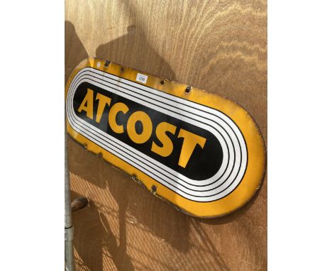 AN ENAMEL ATCOST SIGN (L:76CM) 